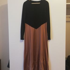 Zara Size L 2 tones maxi dress